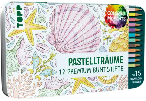 frechverlag GmbH Buntstifte|Küche & Esszimmer-Colorful Moments Designdose mit Buntstiften - Pastellträume