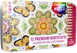 frechverlag GmbH Buntstifte*Colorful World Designdose mit 12 Buntstiften