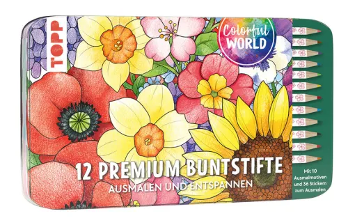 Colorful World Designdose mit 12 Buntstiften*frechverlag GmbH Online