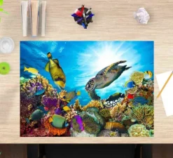 Cover-your-desk Schreibtischunterlagen*Schreibtischunterlage für Kinder Unterwasserwelt, aus hochwertigem Vinyl , 60 x 40 cm
