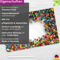 Schreibtischunterlage für Kinder und Erwachsene Klemmbausteine, aus hochwertigem Vinyl , 60 x 40 cm*Cover-your-desk Sale