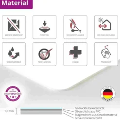 Cover-your-desk Schreibtischunterlagen-Schreibtischunterlage für Kinder und Erwachsene Marmor, aus hochwertigem Vinyl , 60 x 40 cm