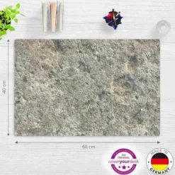 Schreibtischunterlage für Kinder und Erwachsene Naturstein Textur , aus hochwertigem Vinyl, 60 x 40 cm*Cover-your-desk New