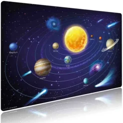 Cover-your-desk Schreibtischunterlagen-Schreibtischunterlage für Kinder und Erwachsene Unser Sonnensystem II, aus hochwertigem Vinyl , 60 x 40 cm
