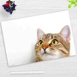 Cover-your-desk Schreibtischunterlagen-Schreibtischunterlage für Kinder und Erwachsene Katzenblick, aus hochwertigem Vinyl , 60 x 40 cm