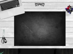Cover-your-desk Schreibtischunterlagen-Schreibtischunterlage für Kinder und Erwachsene Schieferplatte schwarz, aus hochwertigem Vinyl , 60 x 40 cm