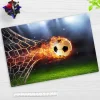 Cover-your-desk Schreibtischunterlagen-Schreibtischunterlage für Kinder Flammender Fußball mit Feuerschweif, aus hochwertigem Vinyl , 60 x 40 cm
