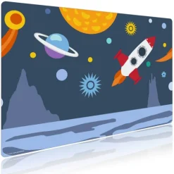 Cover-your-desk Schreibtischunterlagen*Schreibtischunterlage für Kinder Weltall, aus hochwertigem Vinyl , 60 x 40 cm