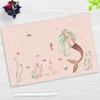 cover-your-desk Schreibtischunterlagen*Schreibtischunterlage für Kinder und Erwachsene Meerjungfrau im rosa Meer, aus hochwertigem Vinyl , 60 x 40 cm