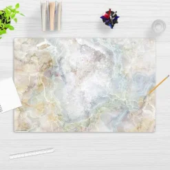 Schreibtischunterlage für Kinder Marmorplatte in bunten Farben, aus hochwertigem Vinyl , 60 x 40 cm*Cover-your-desk Clearance