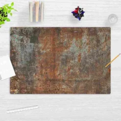 Schreibtischunterlage für Kinder und Erwachsene Stahlplatte Industrial Optik, aus hochwertigem Vinyl , 60 x 40 cm*Cover-your-desk Sale
