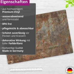 Schreibtischunterlage für Kinder und Erwachsene Stahlplatte Industrial Optik, aus hochwertigem Vinyl , 60 x 40 cm*Cover-your-desk Sale