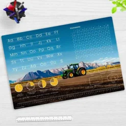 Cover-your-desk Schreibtischunterlagen*Schreibtischunterlage für Kinder Lernunterlage Einschulung, verschiedene Designs, ABC, 1x1, Uhrzeiten, aus hochwertigem Vinyl, 60 x 40 cm