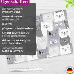 Schreibtischunterlage für Kinder und Erwachsene Katzen-Konferenz, aus hochwertigem Vinyl , 60 x 40 cm*Cover-your-desk Hot