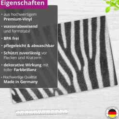 Schreibtischunterlage für Kinder und Erwachsene Zebra Muster, aus hochwertigem Vinyl , 60 x 40 cm*Cover-your-desk Clearance