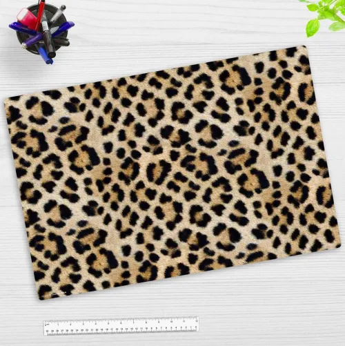 Schreibtischunterlage für Kinder Leopardenfell, aus hochwertigem Vinyl , 60 x 40 cm*Cover-your-desk Best