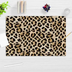 Schreibtischunterlage für Kinder Leopardenfell, aus hochwertigem Vinyl , 60 x 40 cm*Cover-your-desk Best