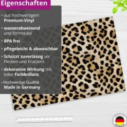 Schreibtischunterlage für Kinder Leopardenfell, aus hochwertigem Vinyl , 60 x 40 cm*Cover-your-desk Best
