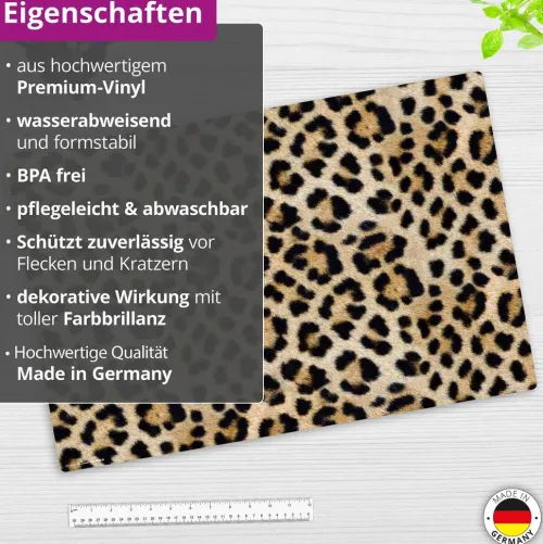 Schreibtischunterlage für Kinder Leopardenfell, aus hochwertigem Vinyl , 60 x 40 cm*Cover-your-desk Best