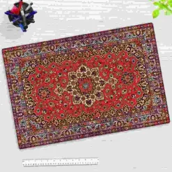 Schreibtischunterlage für Kinder und Erwachsene Orientalischer Teppich in rot, aus hochwertigem Vinyl , 60 x 40 cm*Cover-your-desk