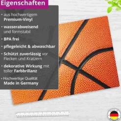 Schreibtischunterlage für Kinder und Erwachsene Basketball, aus hochwertigem Vinyl , 60 x 40 cm*Cover-your-desk Best