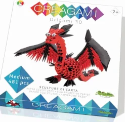 CreativaMente Bastelpapier & Origami-Creagami - Origami 3D Drachen, 481 Teile