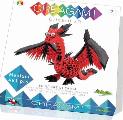 CreativaMente Bastelpapier & Origami-Creagami - Origami 3D Drachen, 481 Teile