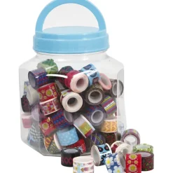 Gemustertes Band - Sortiment, B 12 mm, Sortierte Farben, 90x2 m, 1 Dose*Creativ Company