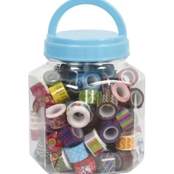 Gemustertes Band - Sortiment, B 12 mm, Sortierte Farben, 90x2 m, 1 Dose*Creativ Company