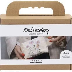 Mini Kreativ Set Sticken, Kosmetiktasche, Creme*Creativ Company Hot