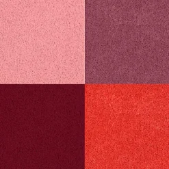 Creativ Company Stempel & -Kissen*Stempelkissen, H 2 cm, Größe 3,5x3,5 cm, Pfirsich, Pink, Hellrosa, Dunkelrosa, 4 Stk