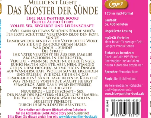 Blue Panther Books Romane·Erotische Romane*Das Kloster der Sünde | 10 Geile erotische Geschichten | Erotik Audio Story | Erotisches Hörbuch MP3CD