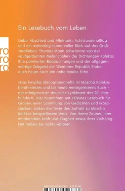 Das lyrische Stenogrammheft / Kleines Lesebuch für Große*Rowohlt Taschenbuch Clearance