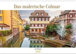 Das malerische Colmar im Elsass (Wandkalender 2026 DIN A2 quer), Monatskalender*Calvendo Clearance