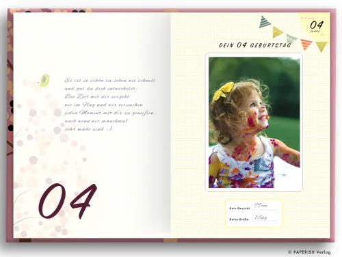 PAPERISH Verlag Geburt & Taufe-DEIN LEBEN IN EINEM BUCH (rosé)