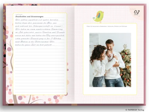 PAPERISH Verlag Geburt & Taufe-DEIN LEBEN IN EINEM BUCH (rosé)