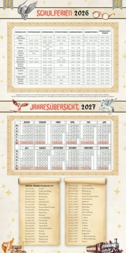 Heel Verlag GmbH Wandkalender-Der große inoffizielle Familienplaner für Potterheads. Kalender 2026