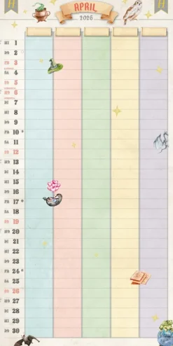 Heel Verlag GmbH Wandkalender-Der große inoffizielle Familienplaner für Potterheads. Kalender 2026