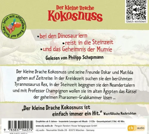 Der kleine Drache Kokosnuss reist durch die Zeit*cbj audio New