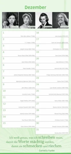 edition momente Geburtstagskalender*Der literarische Geburtstagskalender - Mit Geburtstagskindern und Zitaten