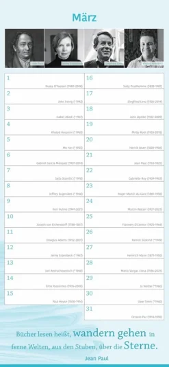 edition momente Geburtstagskalender*Der literarische Geburtstagskalender - Mit Geburtstagskindern und Zitaten