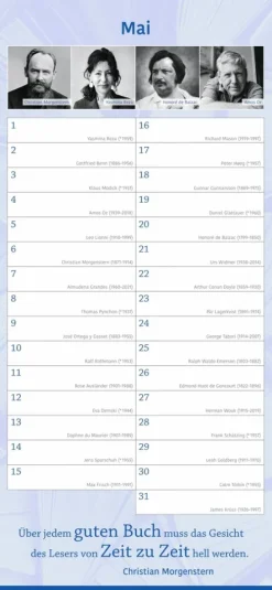 edition momente Geburtstagskalender*Der literarische Geburtstagskalender - Mit Geburtstagskindern und Zitaten