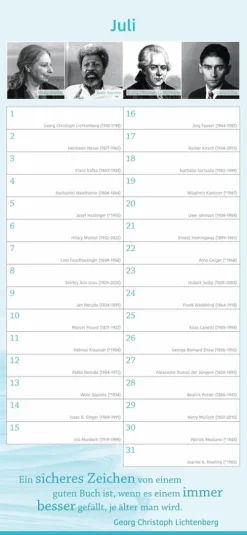 edition momente Geburtstagskalender*Der literarische Geburtstagskalender - Mit Geburtstagskindern und Zitaten
