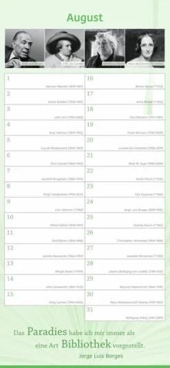 edition momente Geburtstagskalender*Der literarische Geburtstagskalender - Mit Geburtstagskindern und Zitaten