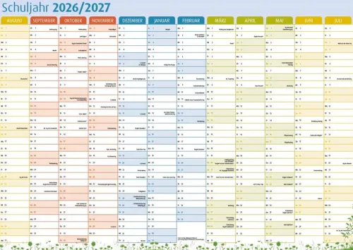 Verlag an der Ruhr GmbH Wandkalender-Der Schuljahres-Wandkalender 2026/2027, A1