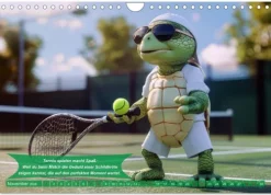 Calvendo Wandkalender*Der tierisch lustige Tennis-Kalender (Wandkalender 2026 DIN A4 quer), Monatskalender