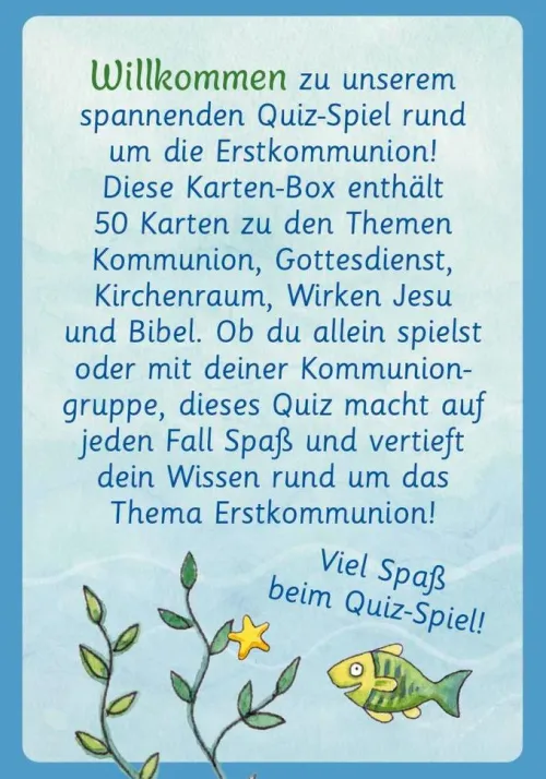 Pattloch Geschenkbuch Kommunion & Konfirmation*Der Wunschfisch. 50 x Spiel- und Rätselspaß zur Erstkommunion
