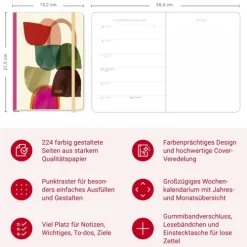 Heye Kalender Buchkalender*Design Diary Abstract 2026