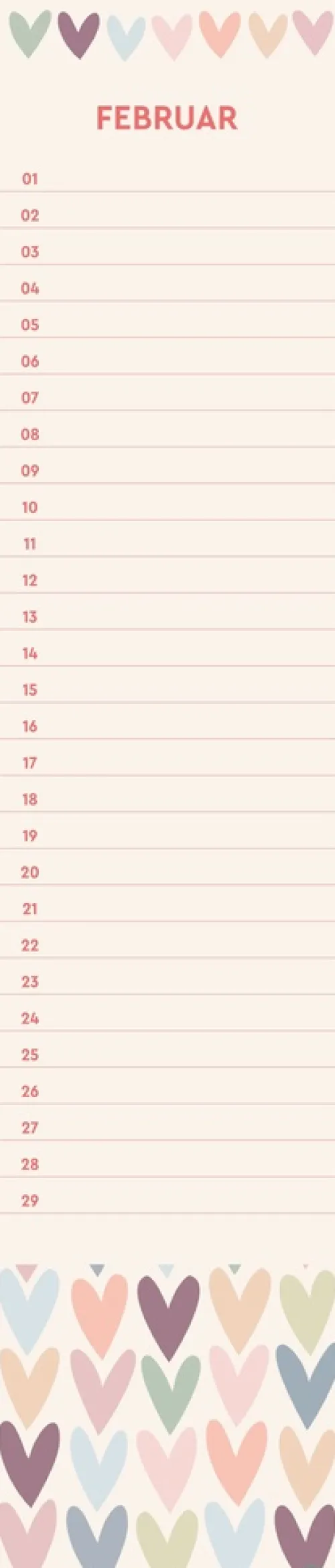 Design Geburtstagskalender Langplaner mini*Heye Clearance