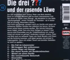 Kinder Sony Music Entertainment Hörspiele·Kinder- & Jugendhörspiele-Die drei ??? 015 und der rasende Löwe (drei Fragezeichen) CD